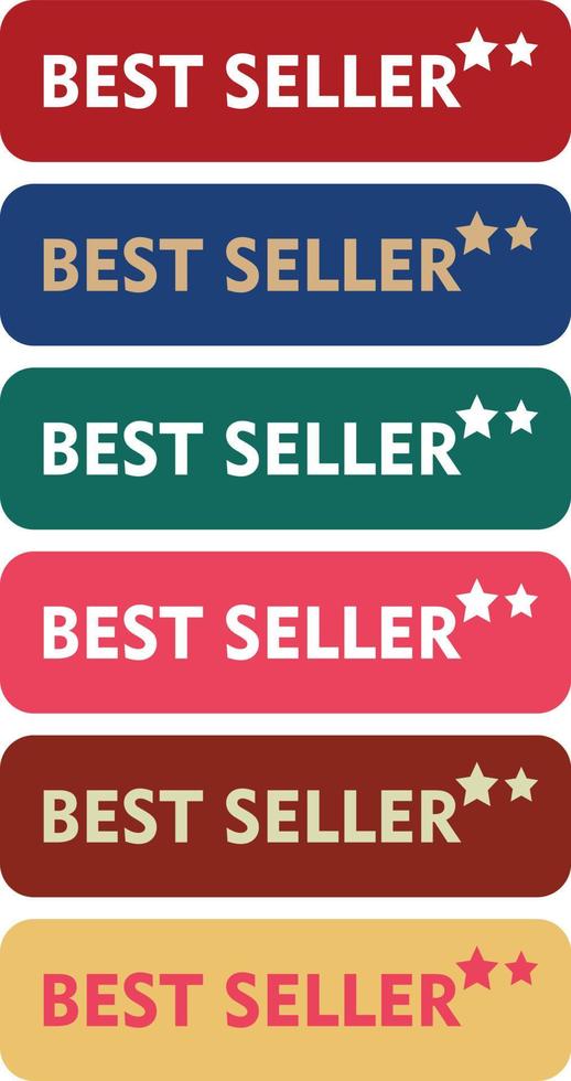 Set of Best Seller Label in various shape and colors. Suitable for business purpose vector