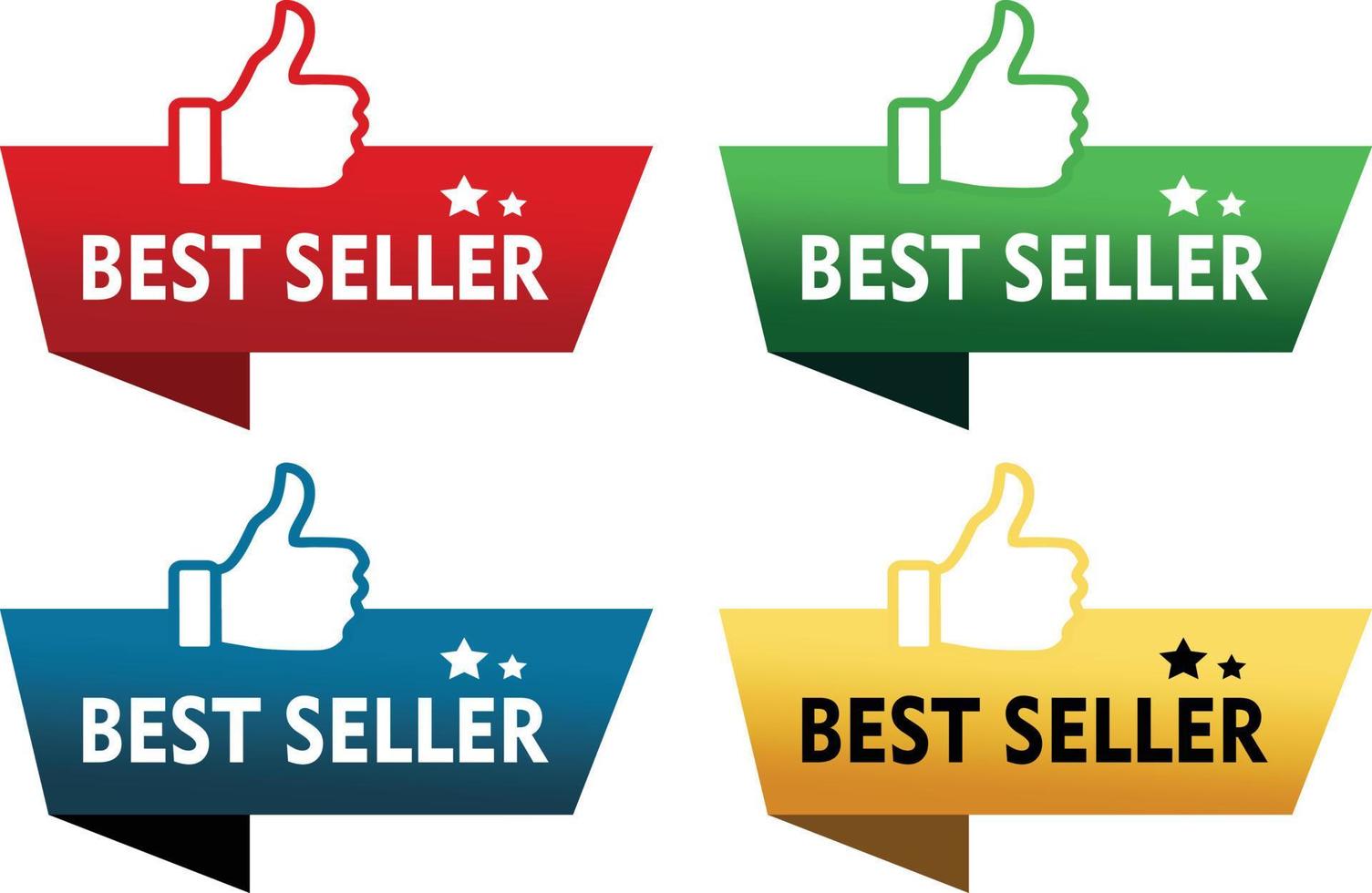 conjunto de mejor vendedor etiqueta en varios forma y colores. adecuado para negocio propósito vector