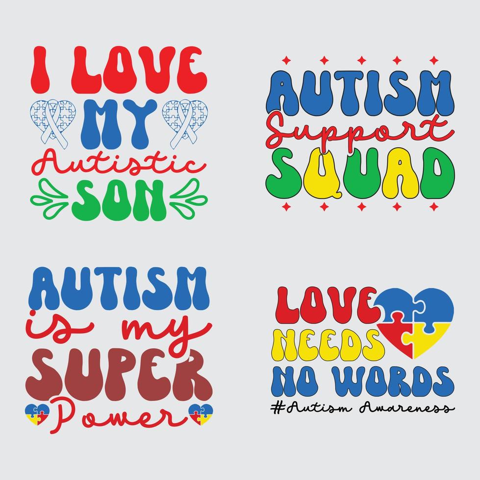 Retro Autism t-shirt design  Design vector