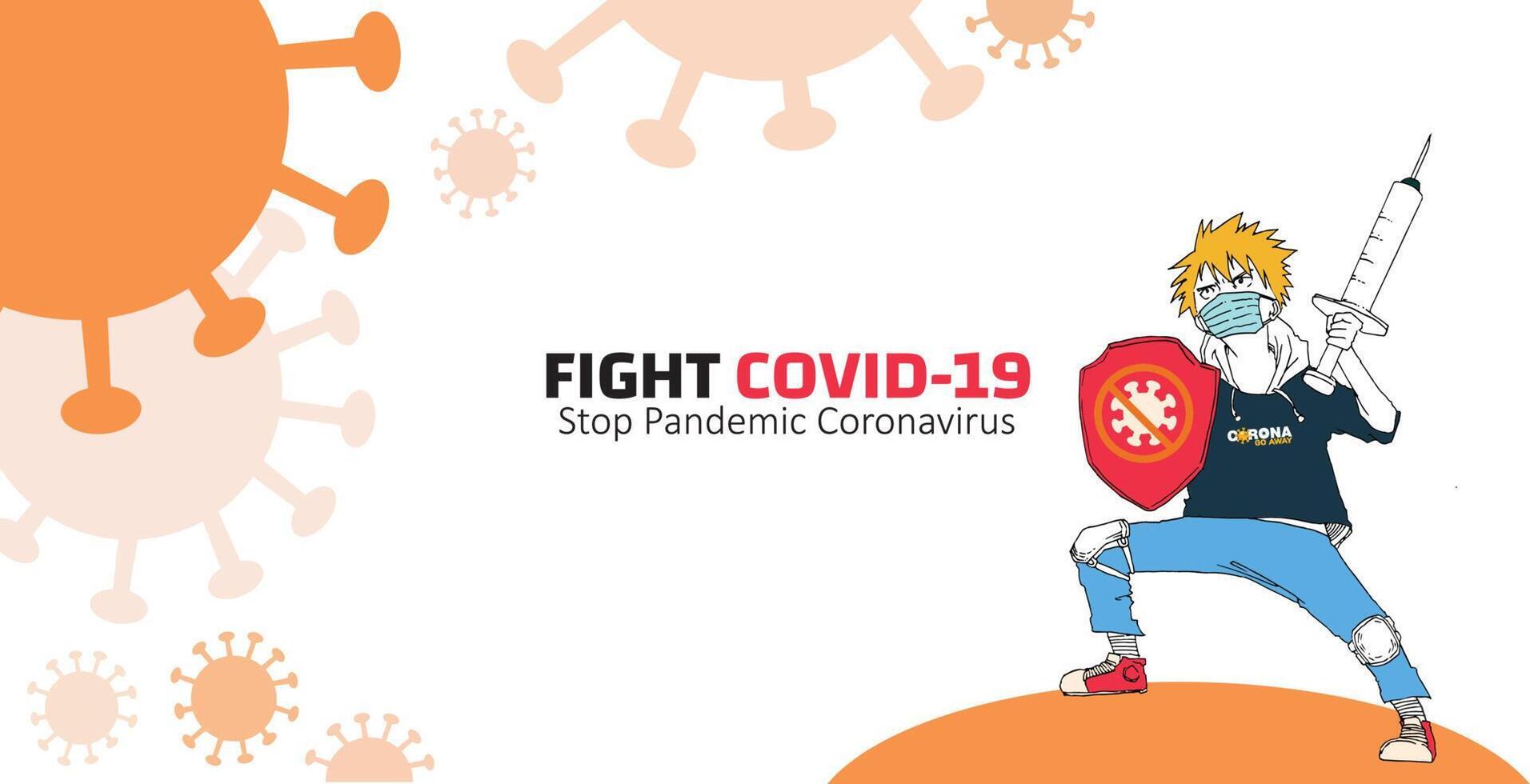 Vector illustration of Covid 19 background