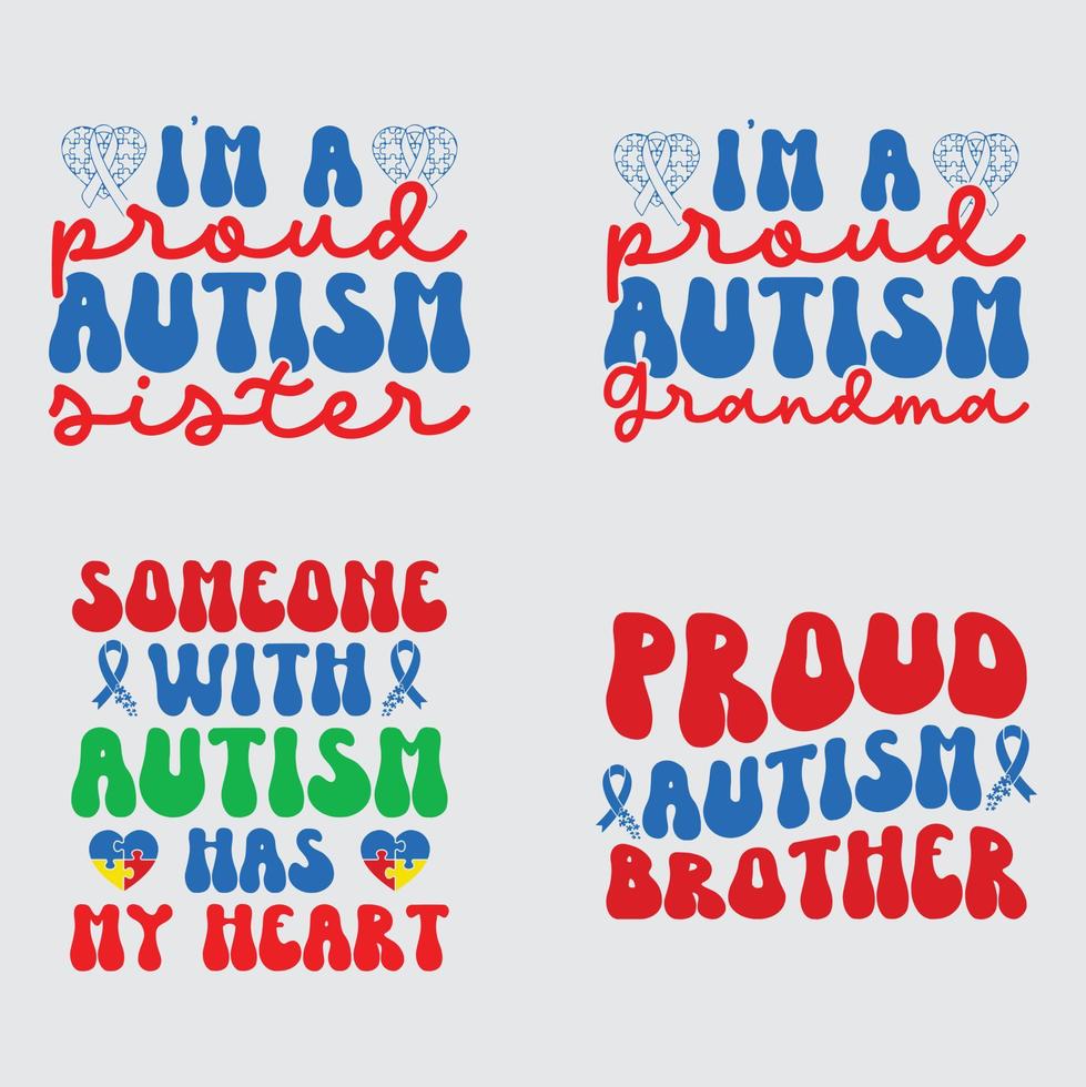 Retro Autism t-shirt design  Design vector