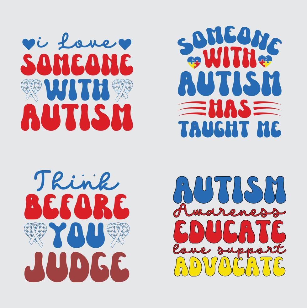 retro autismo camiseta diseño diseño vector