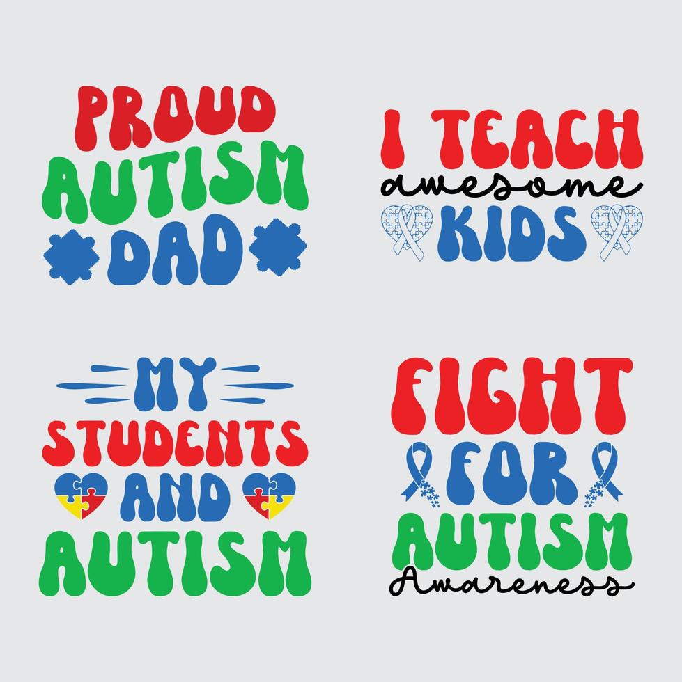 Retro Autism t-shirt design  Design vector