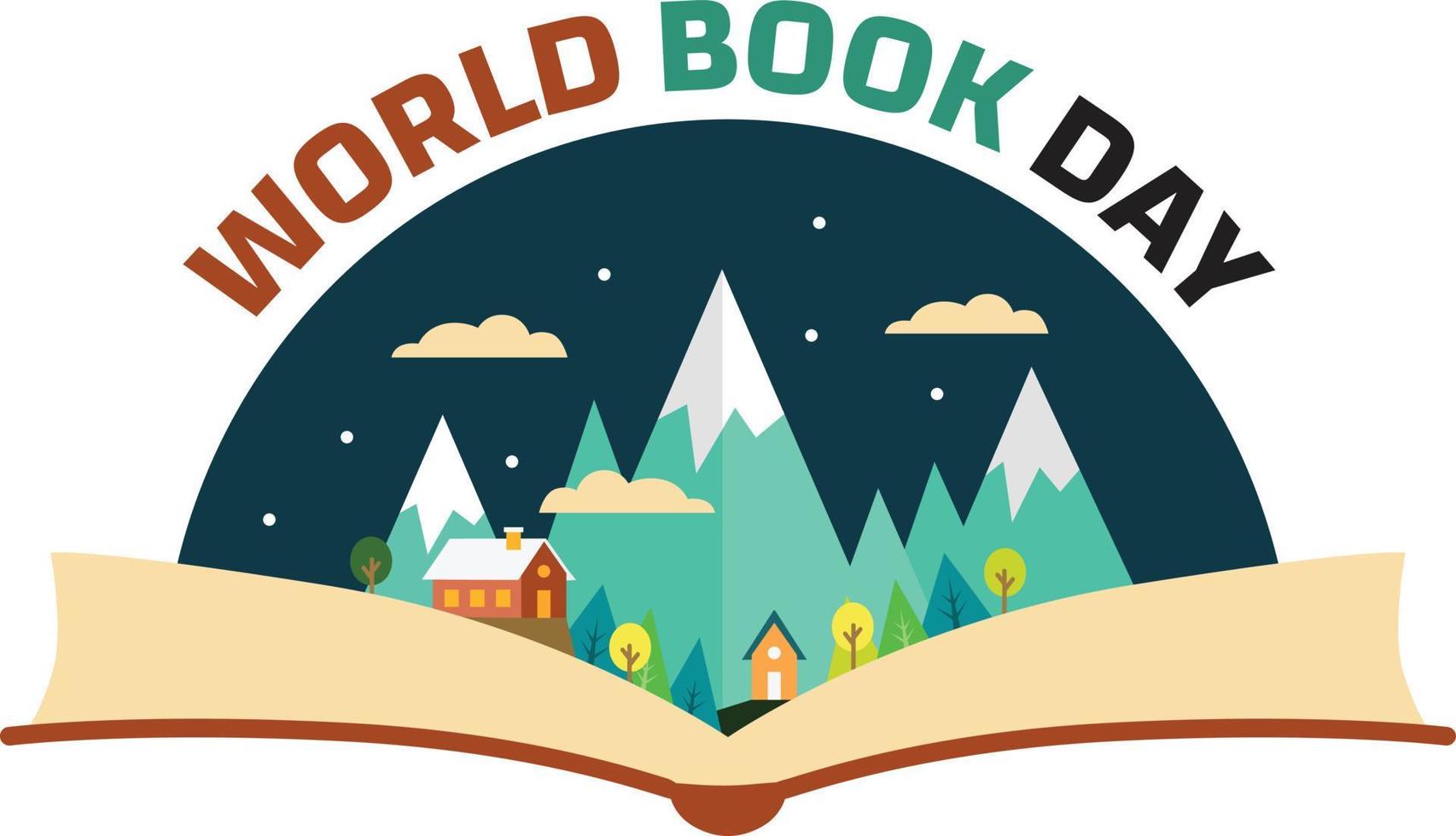 Vector illustration of world book day background