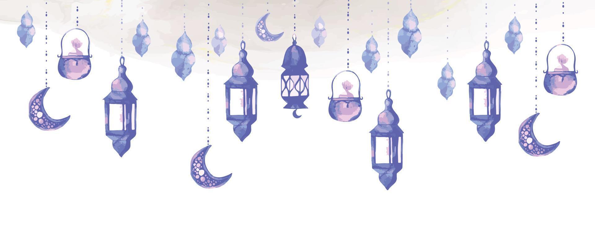 vector ilustración de Ramadán y eid Mubarak iconos adecuado para fondo, pegatina, tarjeta, etc