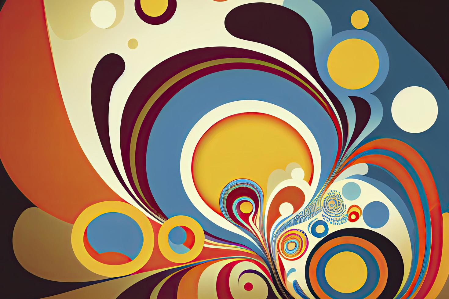 Psychedelic background in a retro style photo