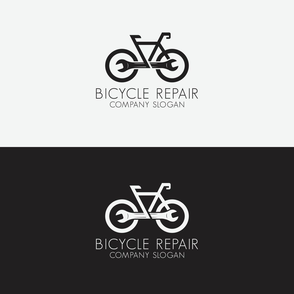 creativo bicicleta reparar empresa logo vector