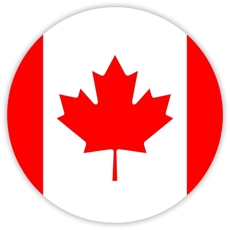 Simple round flag . Vector illustration