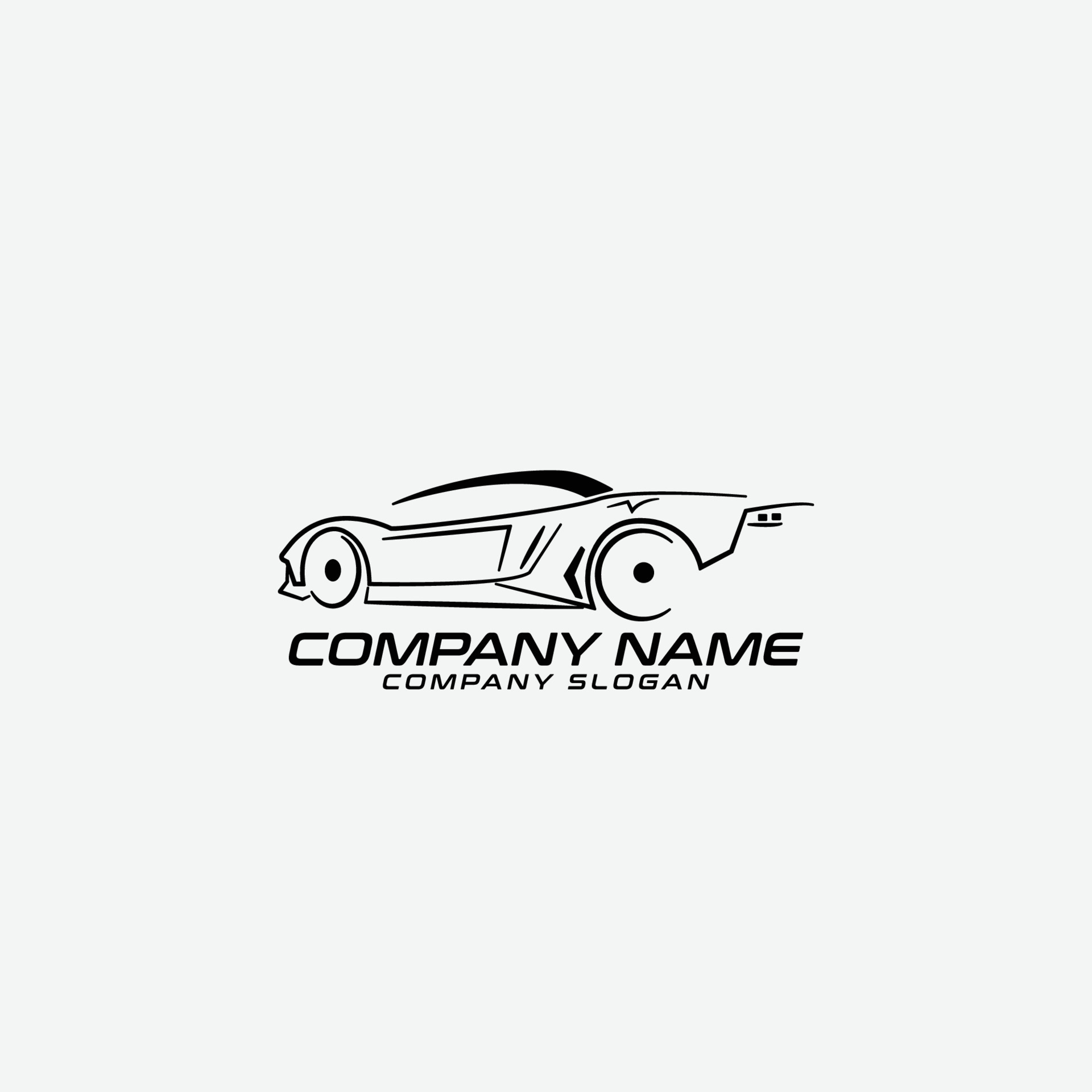 exotic car detail logo with vector car outline black and white 21825999  Vector Art at Vecteezy