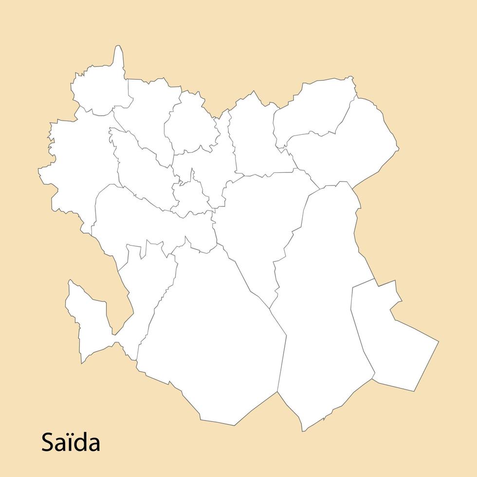 alto calidad mapa de dijo es un provincia de Argelia vector