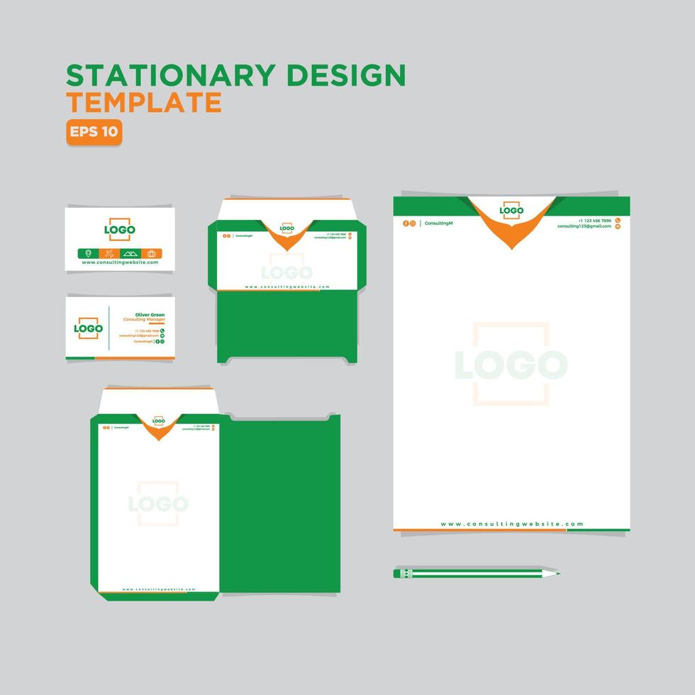 travel themed stationary design template vector