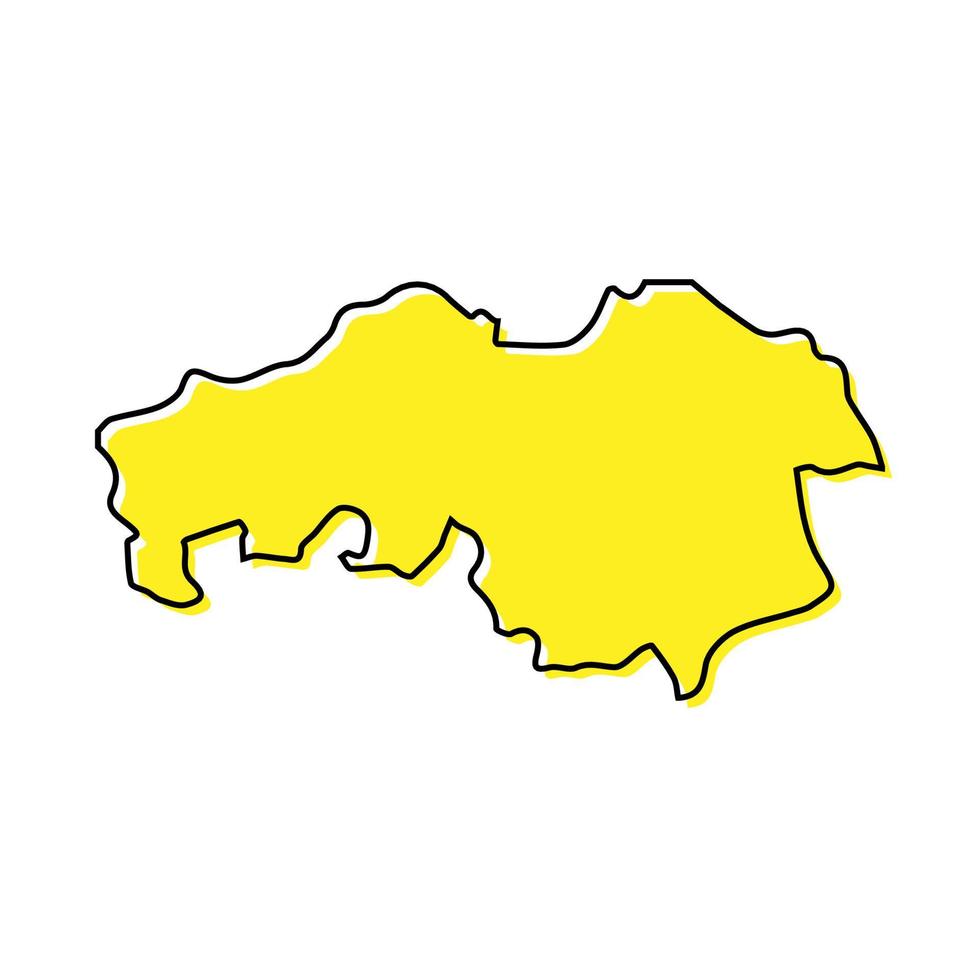 Simple outline map of North Brabant is a province of Netherlands vector