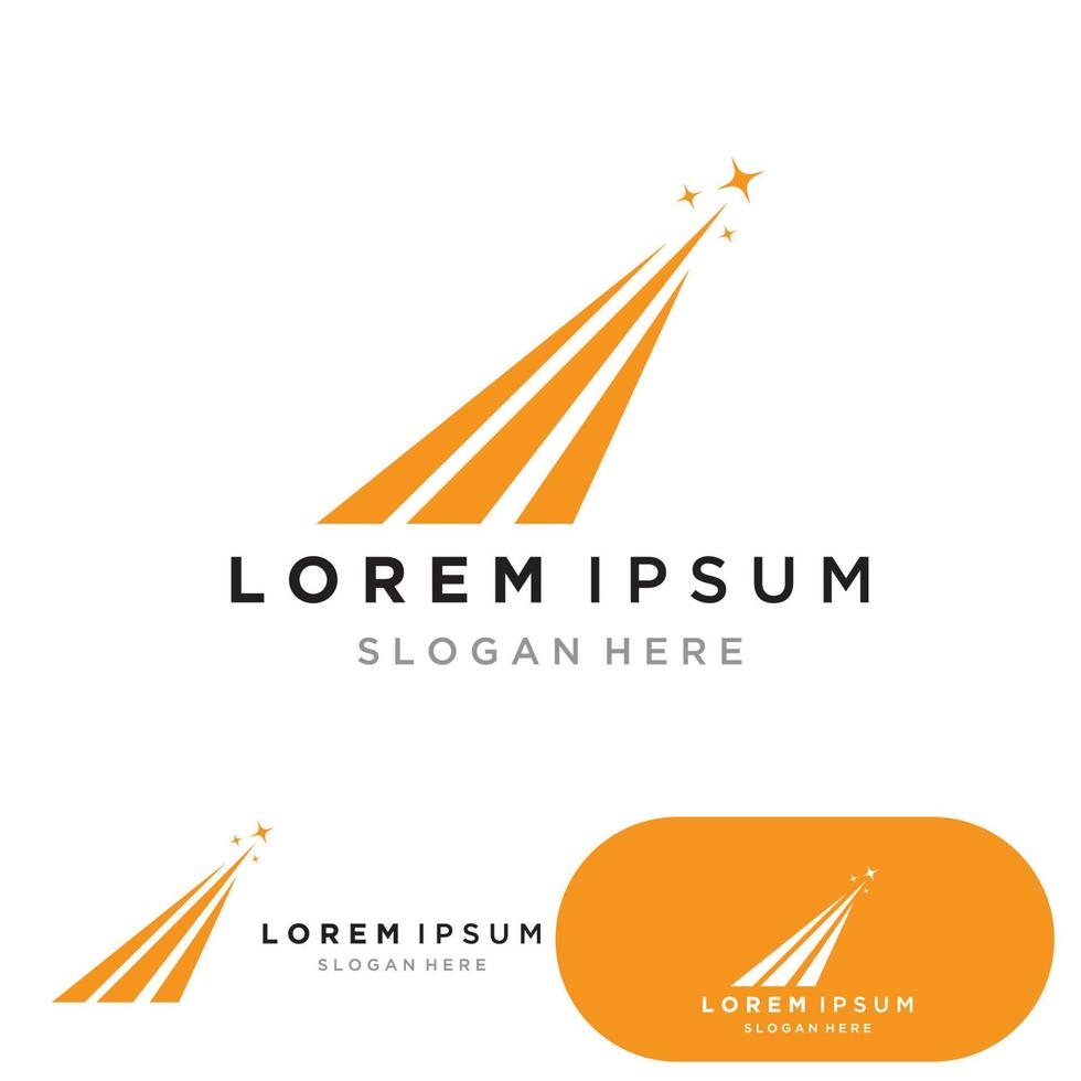 star and swosh business success logo vector