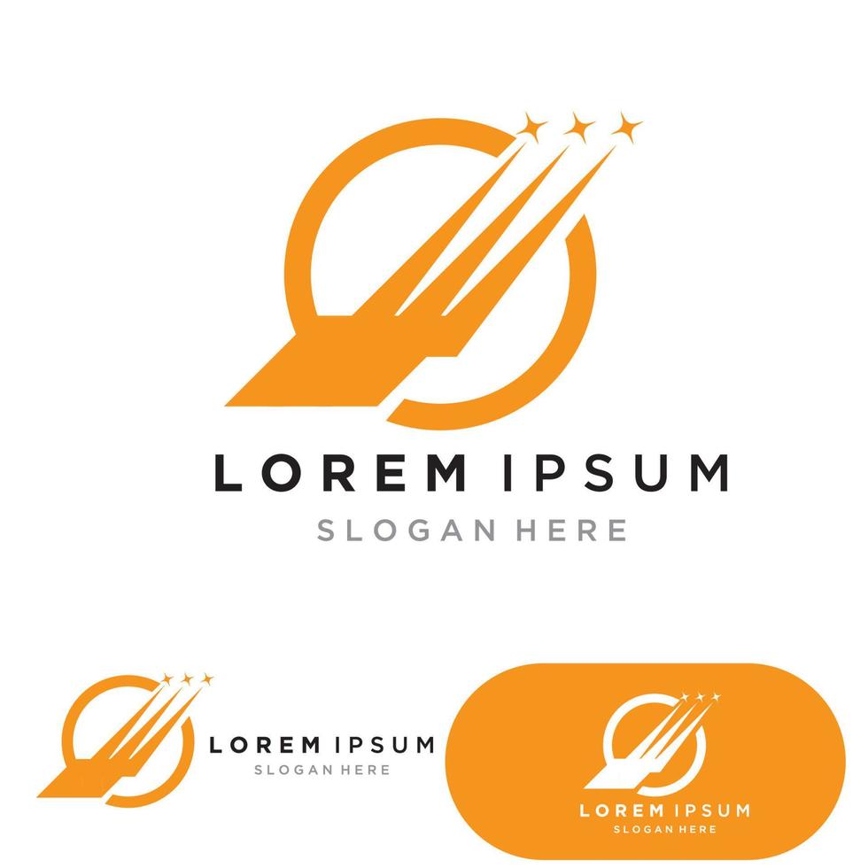 star and swosh business success logo vector