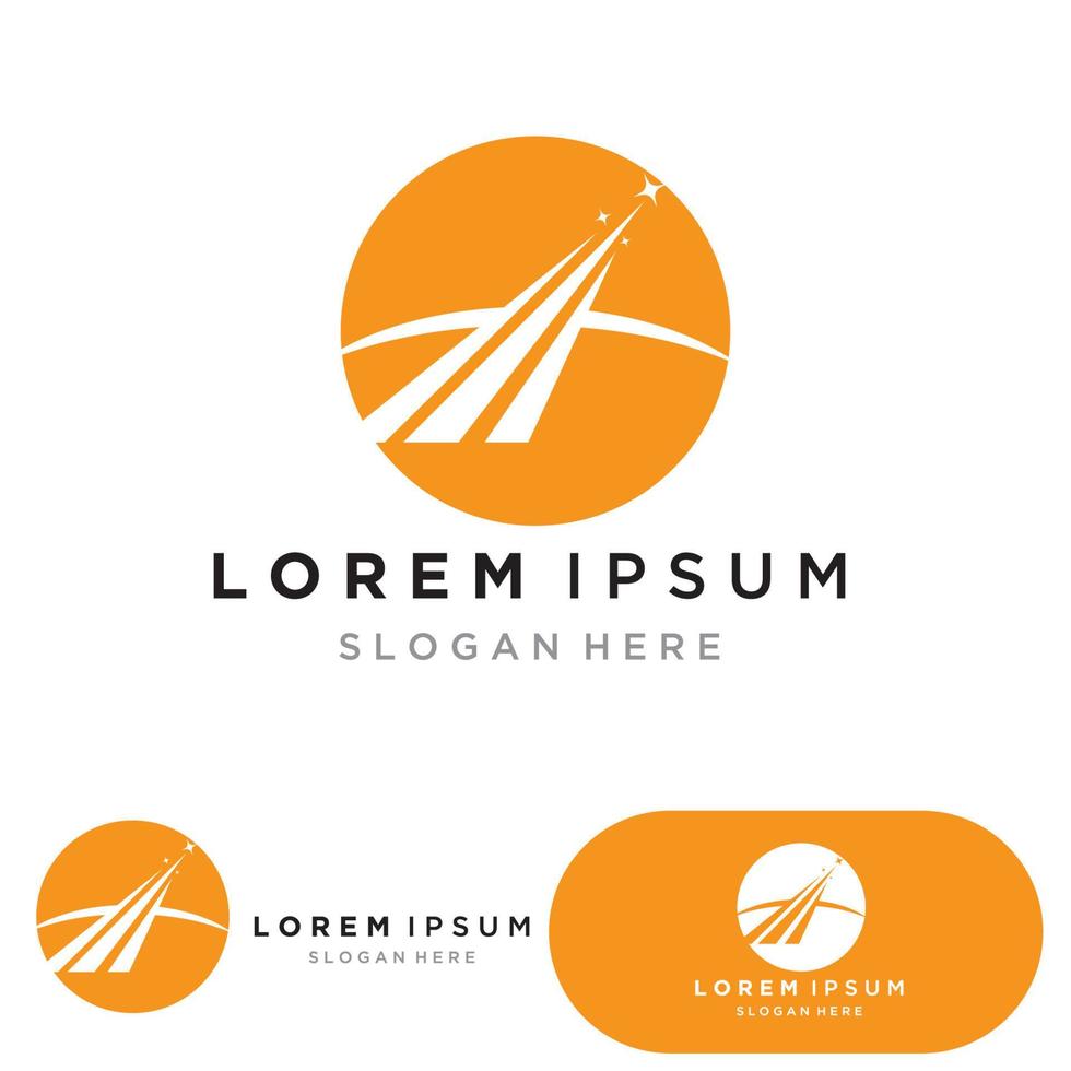 star and swosh business success logo vector