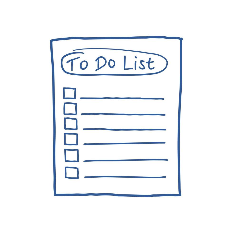Hand drawn memo paper sheet icon in flat style. Sticky note vector illustration on isolated background.  To do list sign business concept.