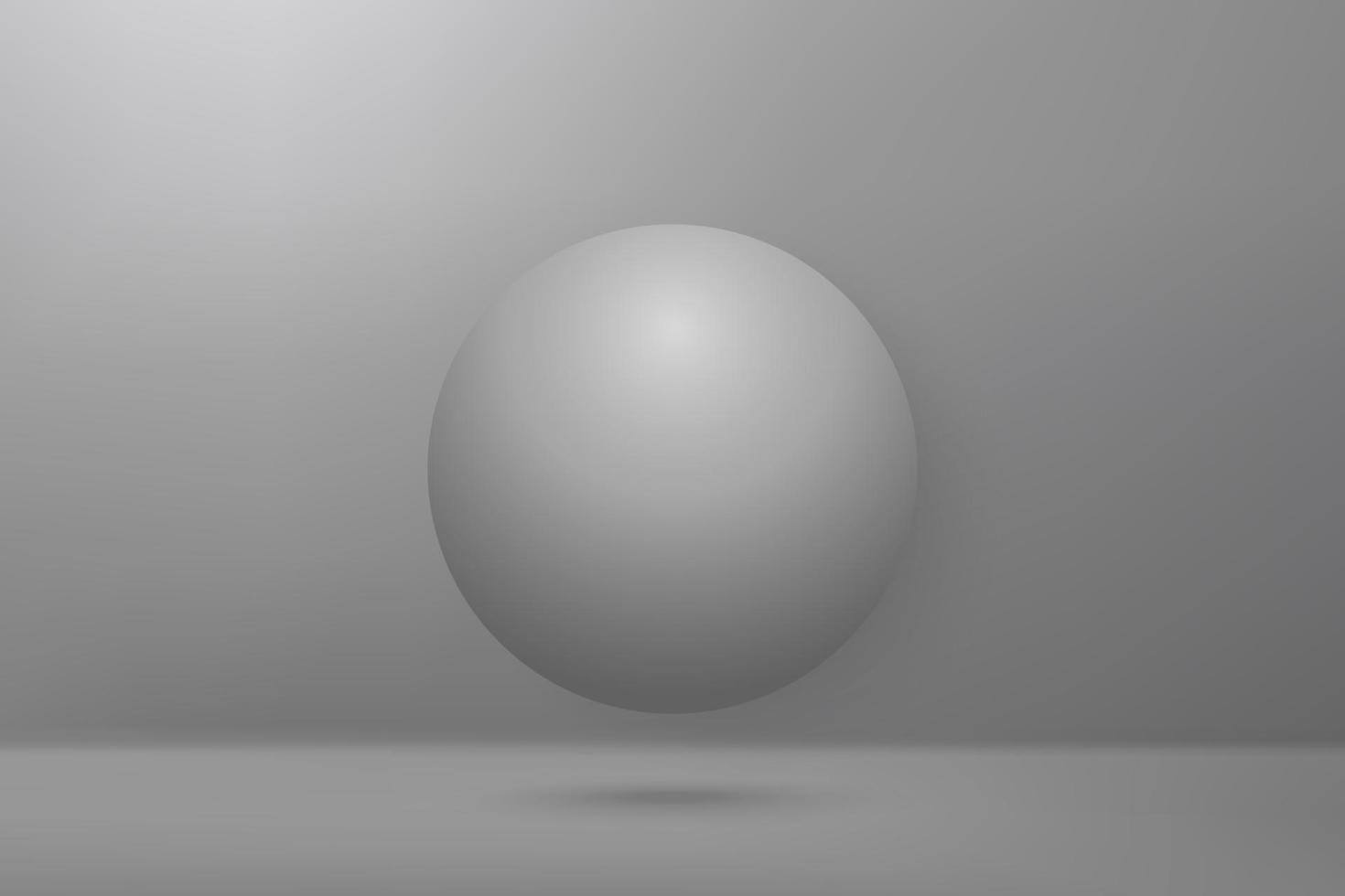 3d realista esfera en blanco antecedentes. vector