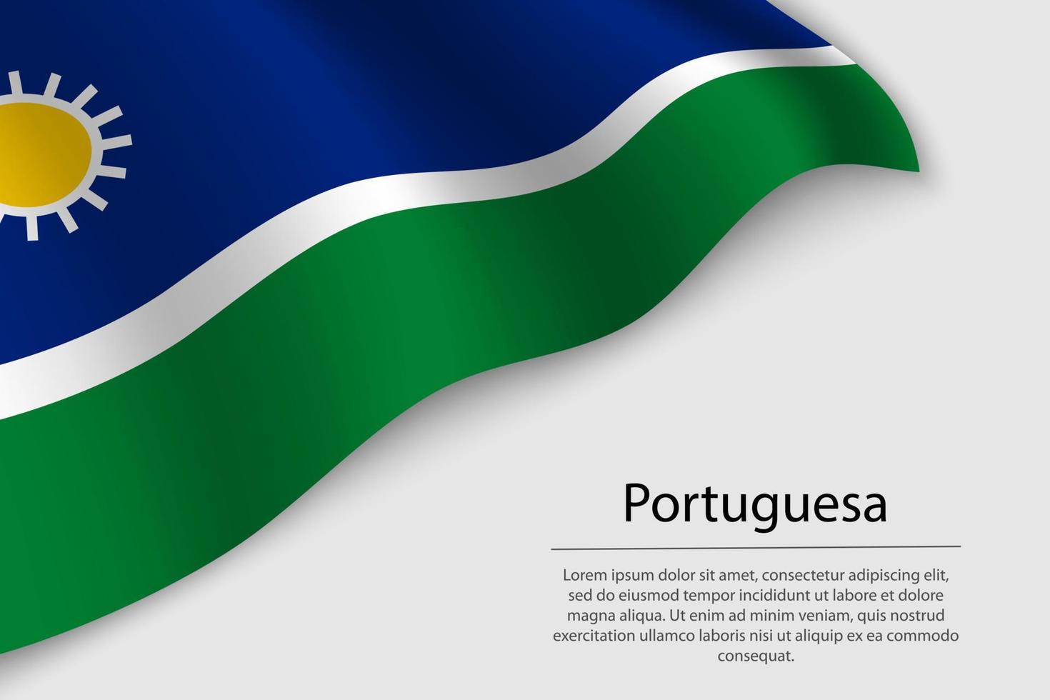 Wave flag of Portuguesa is a state of Venezuela vector