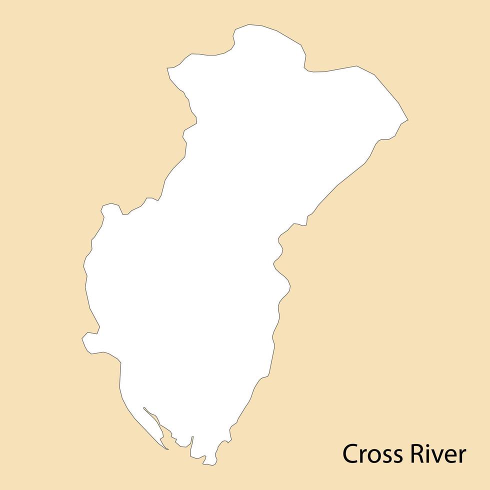 High Quality map of Cross River is a region of Nigeria 21827078 Vector Art at Vecteezy