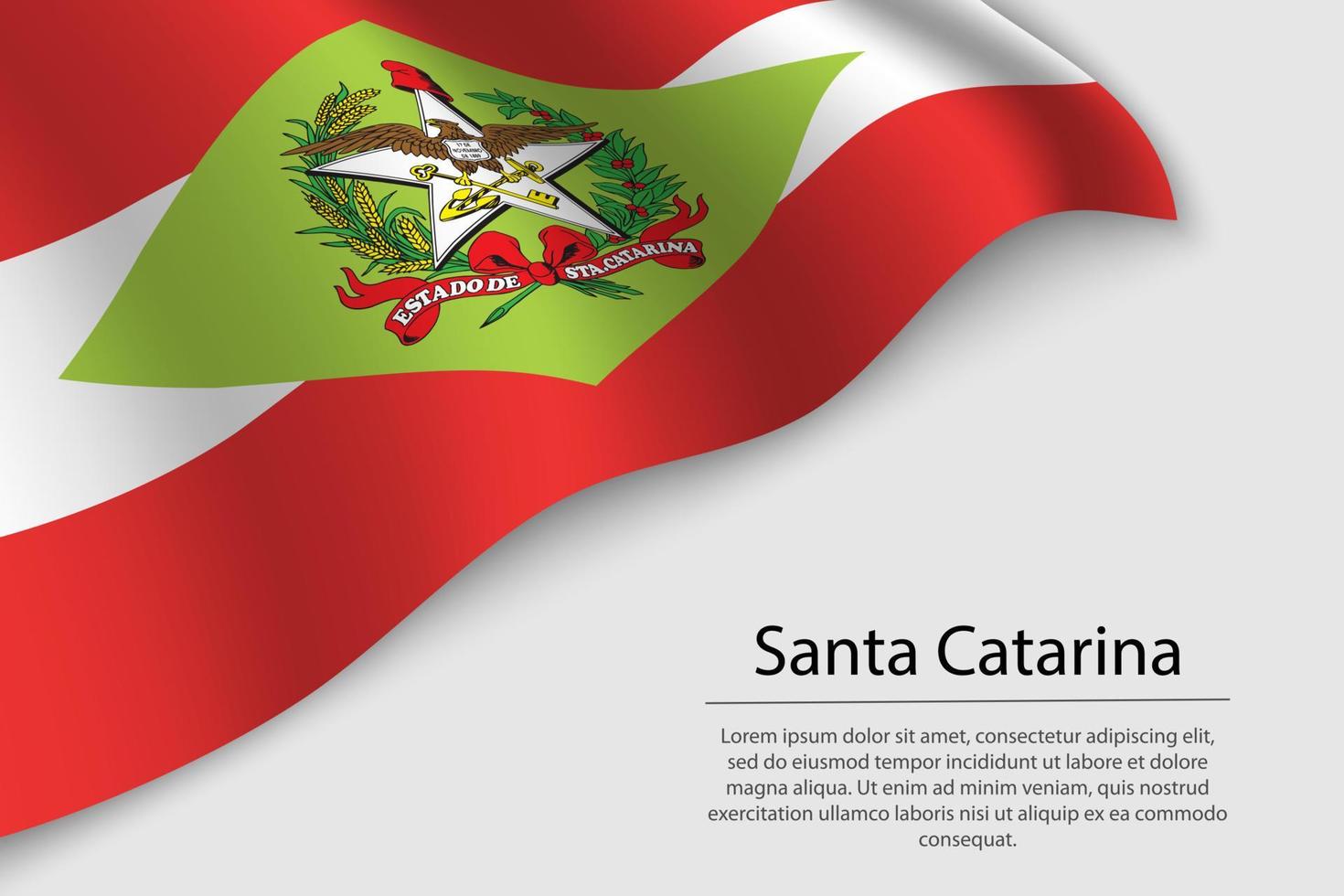 ola bandera de Papa Noel catarina es un estado de brazi vector