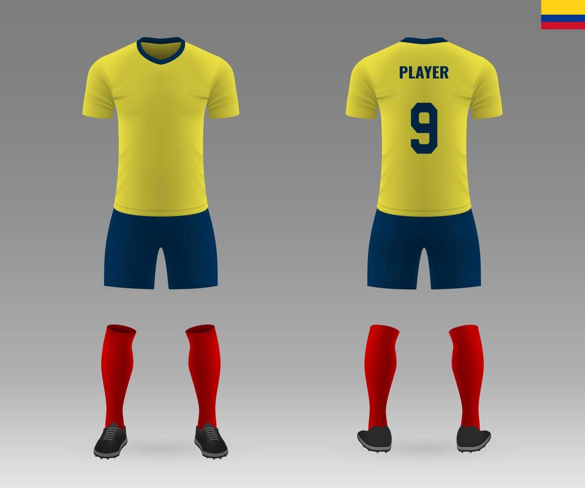 soccer kit of national team vector