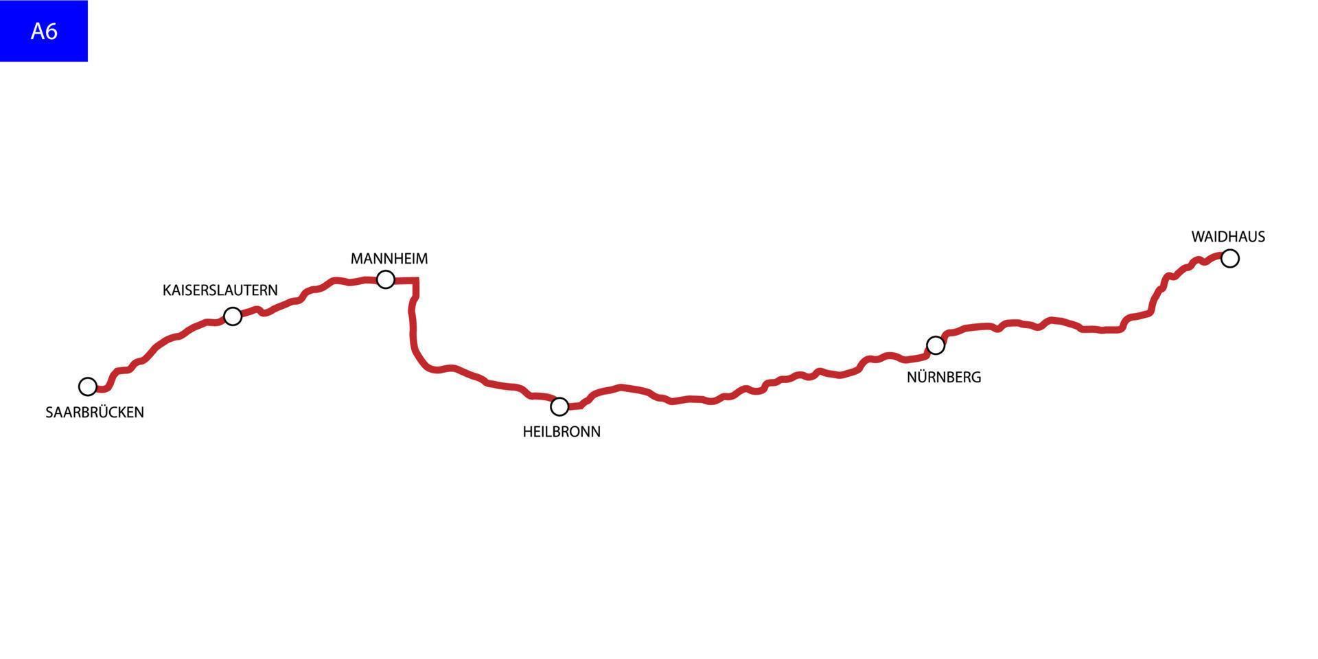 Road map of Germany vector