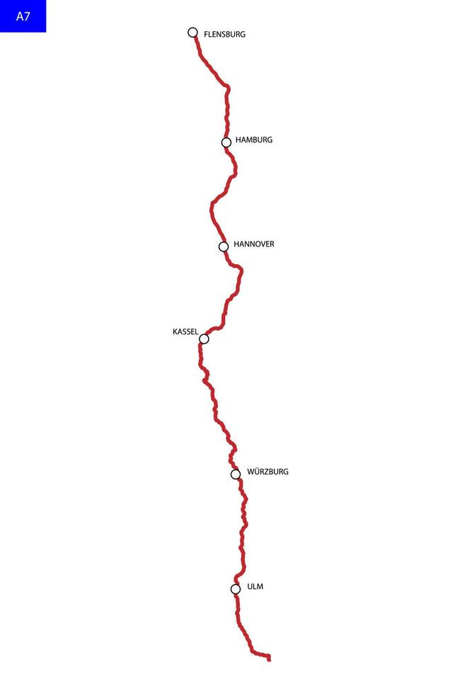 la carretera mapa de Alemania vector