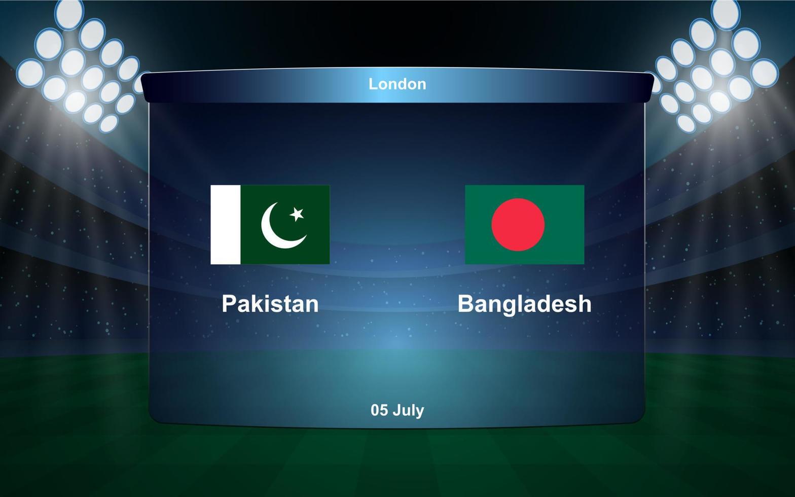 cricket scoreboard broadcast graphic template vector