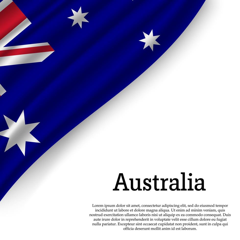 waving flag of Australia vector