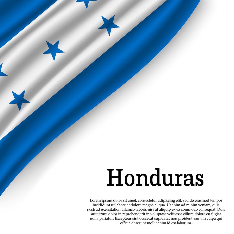 ondulación bandera de en blanco antecedentes vector