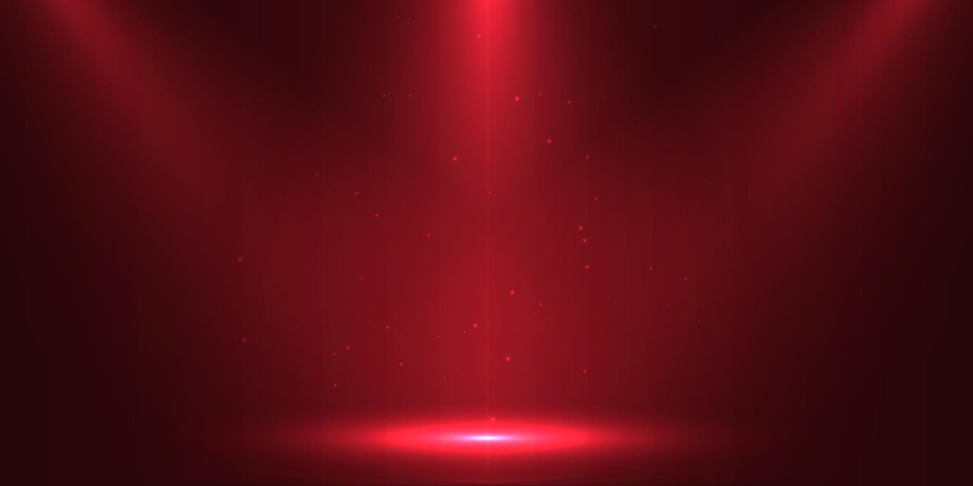 3d realistic scene with spotlight on dark background. vector
