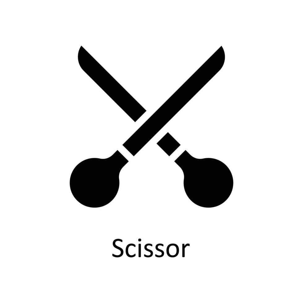 Scissor Vector  Solid Icons. Simple stock illustration stock