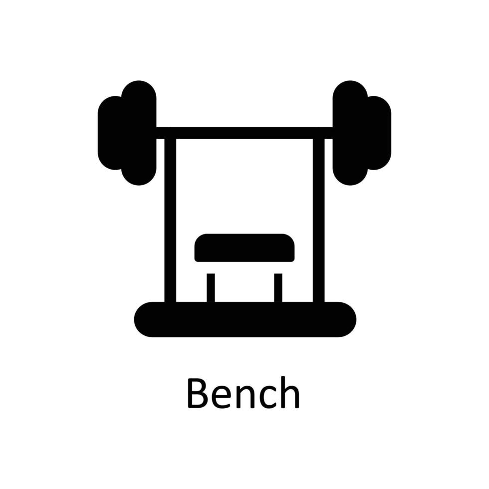Bench Vector  Solid Icons. Simple stock illustration stock