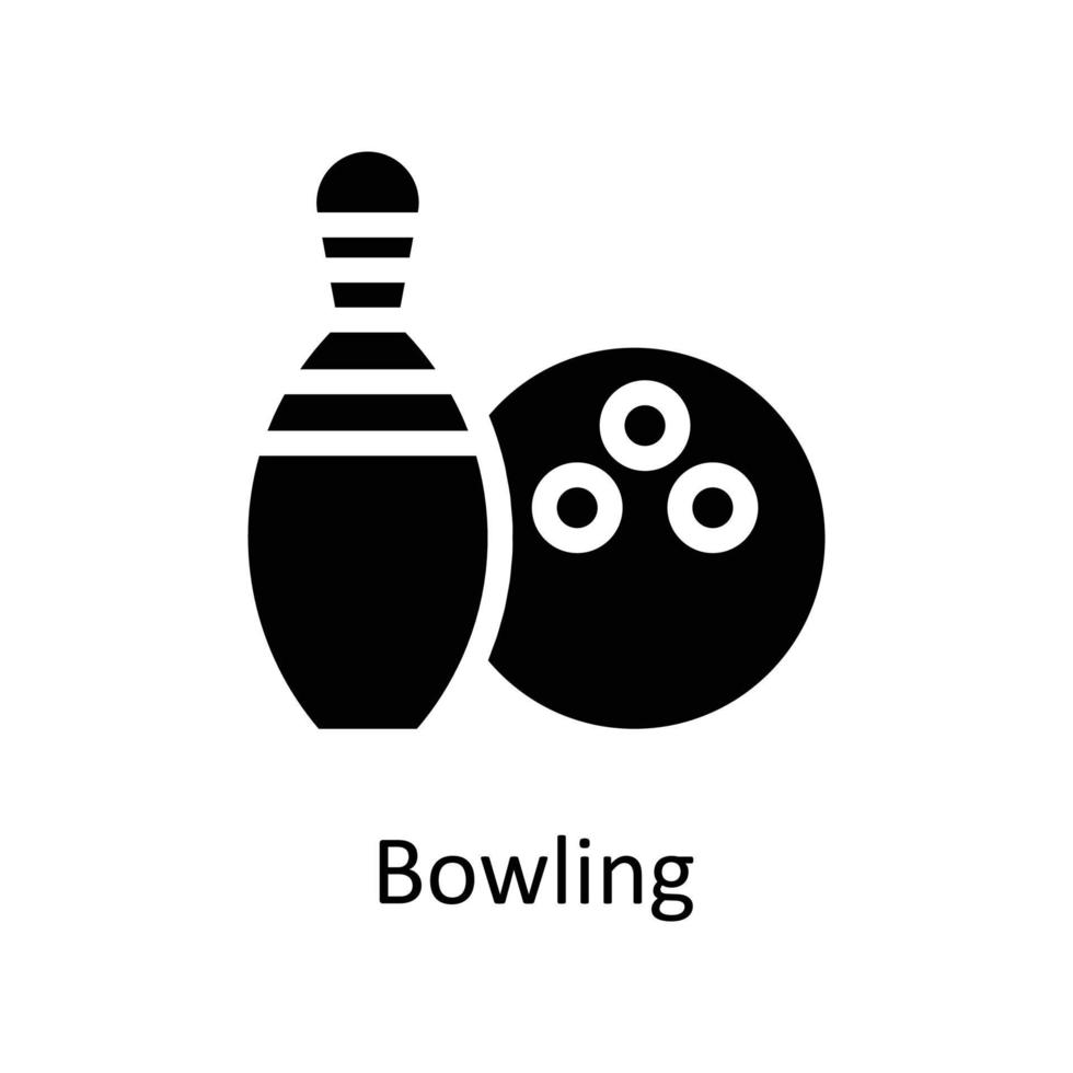 Bowling Vector  Solid Icons. Simple stock illustration stock