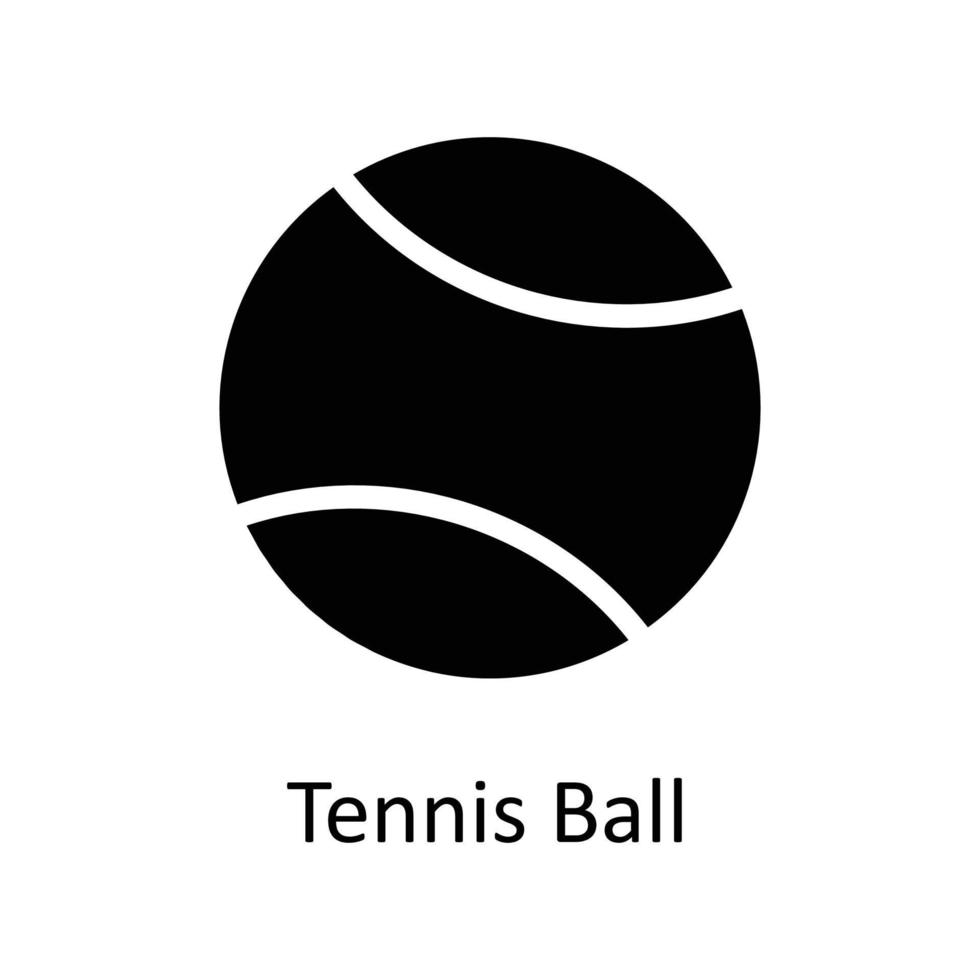 Tennis Ball Vector  Solid Icons. Simple stock illustration stock
