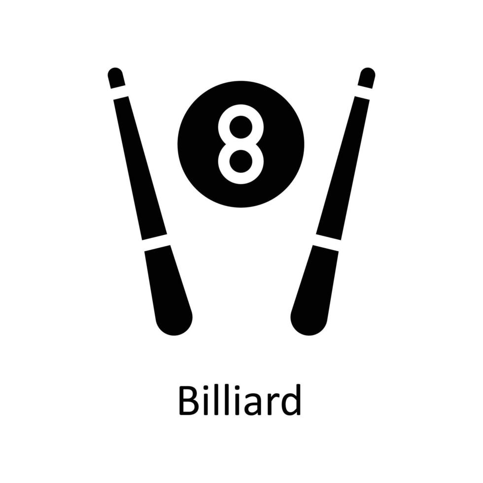 Billiard Vector  Solid Icons. Simple stock illustration stock