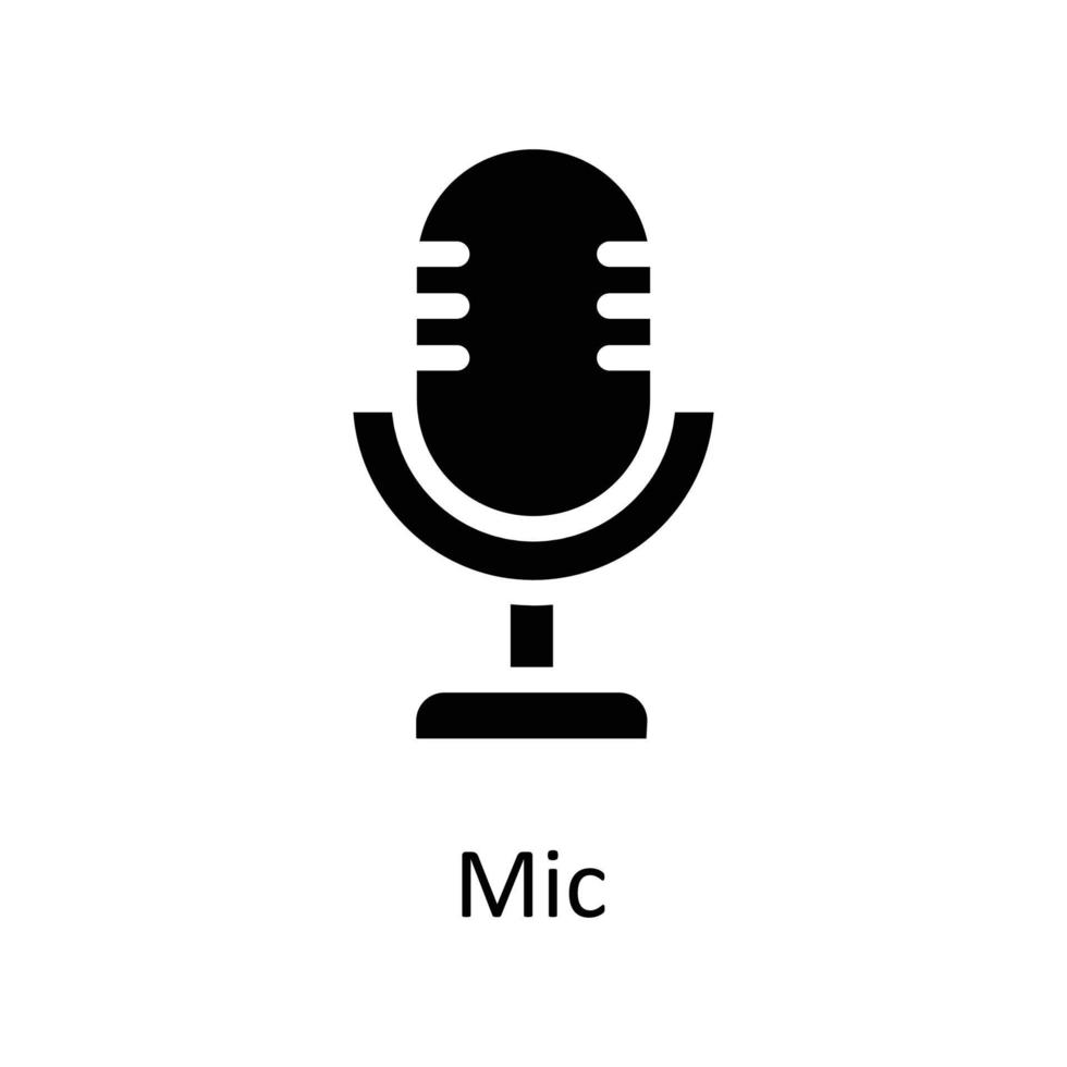 Mic Vector  Solid Icons. Simple stock illustration stock