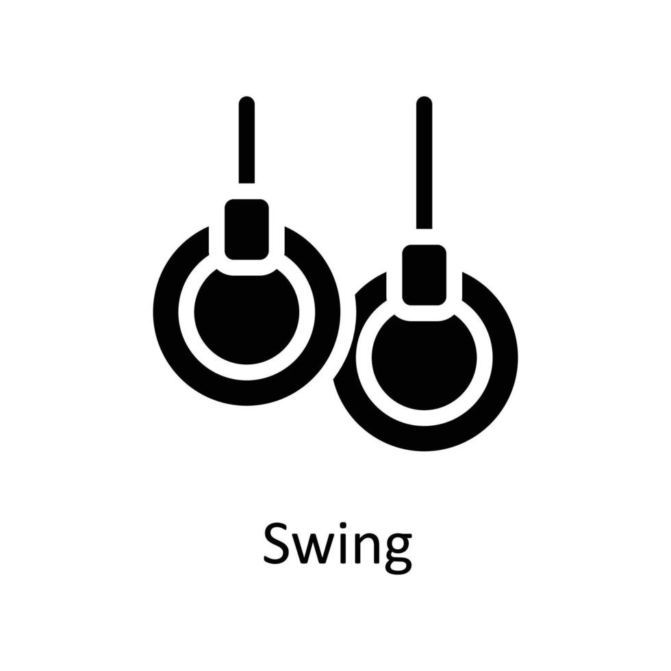Swing Vector  Solid Icons. Simple stock illustration stock