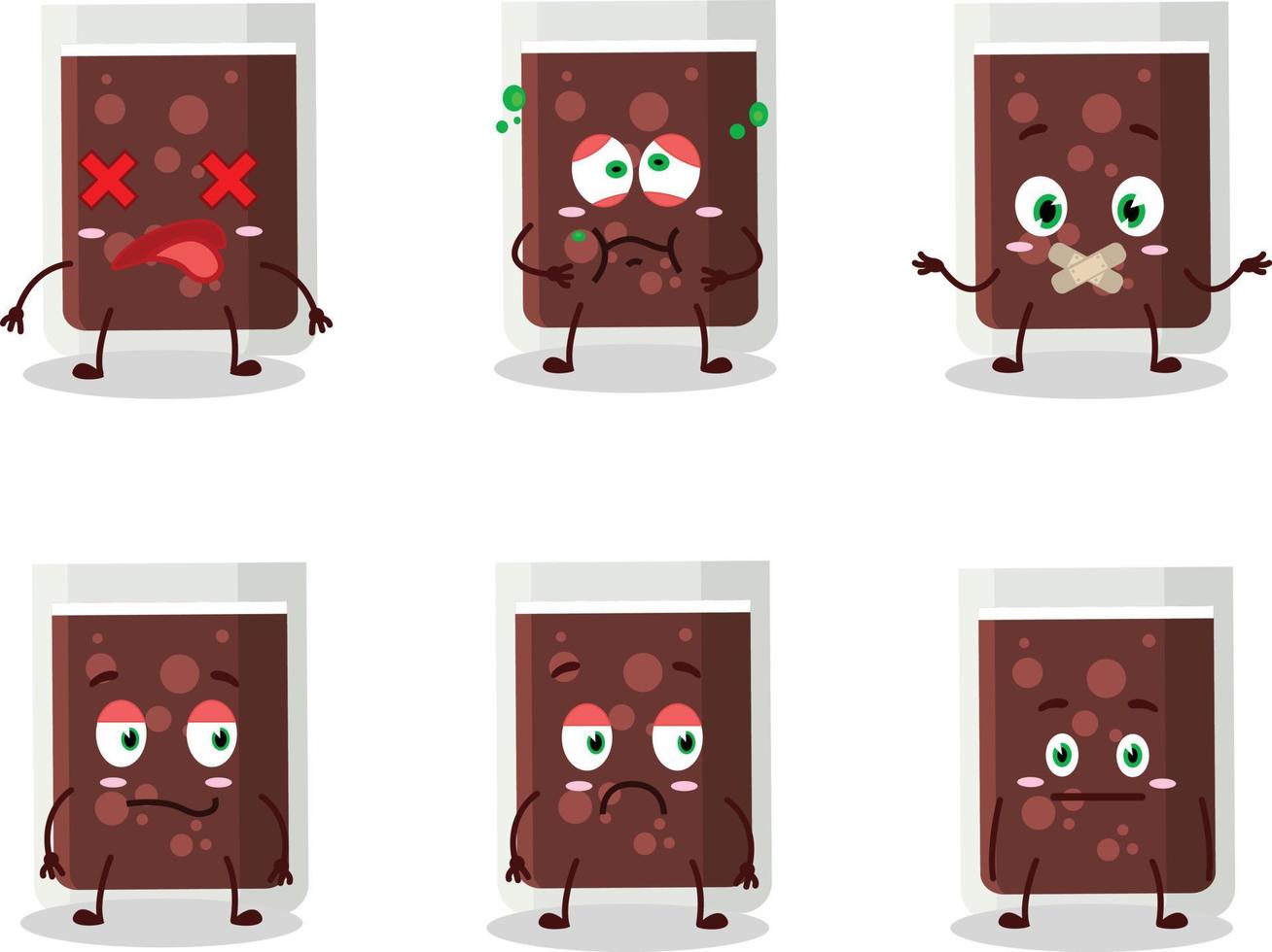 Glass of cola cartoon character with nope expression vector