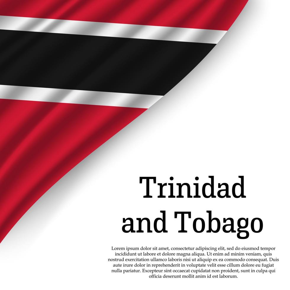 waving flag of Trinidad and Tobago vector