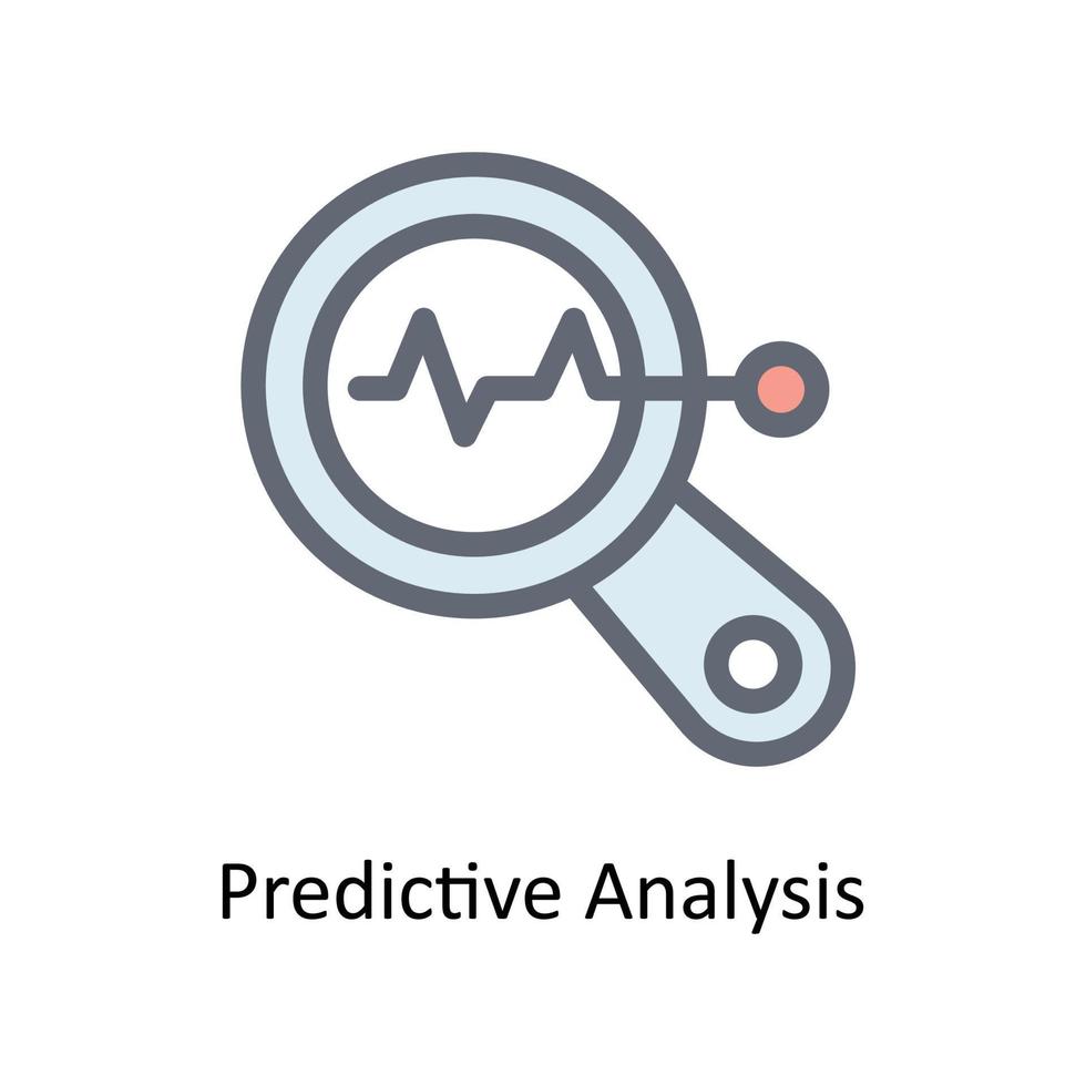 Predictive Analysis Vector  Fill outline Icons. Simple stock illustration stock