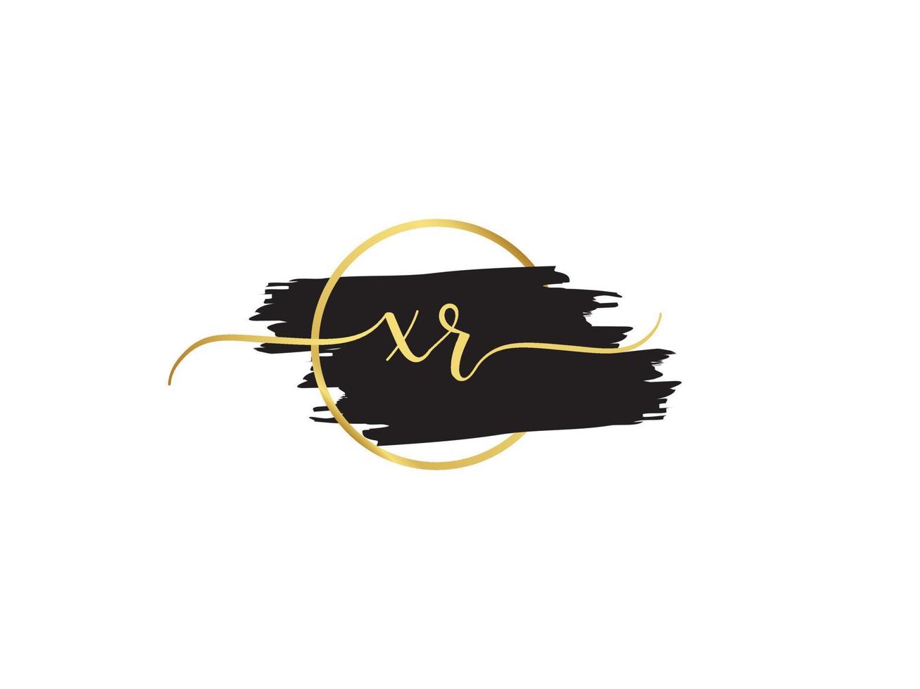 Luxury Xr Logo Letter, Minimal XR Signature Letter Logo Icon vector
