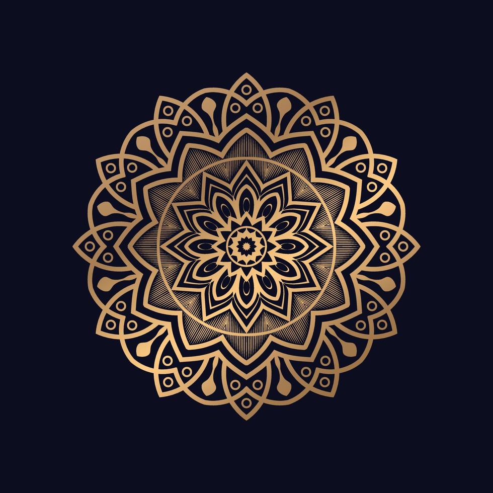 Ornamental decorative element in circle shape mandala design vector