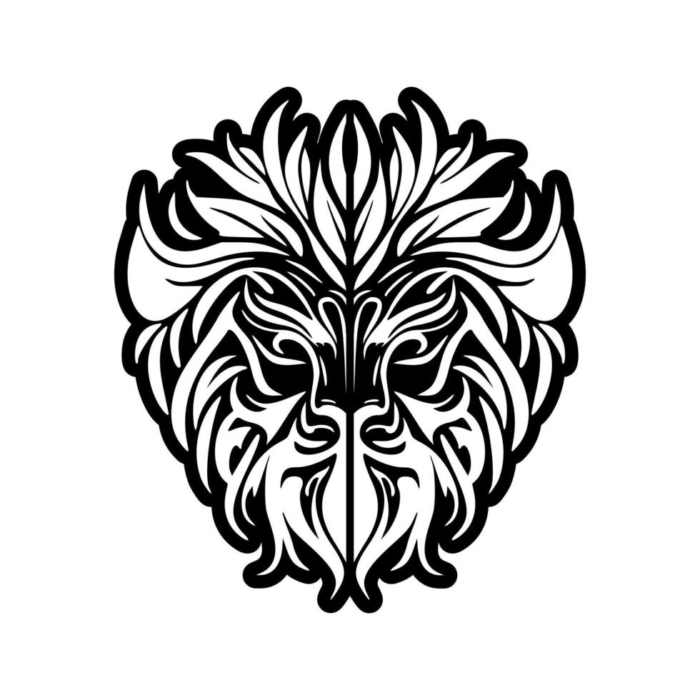 Vector logo featuring a black and white lion.