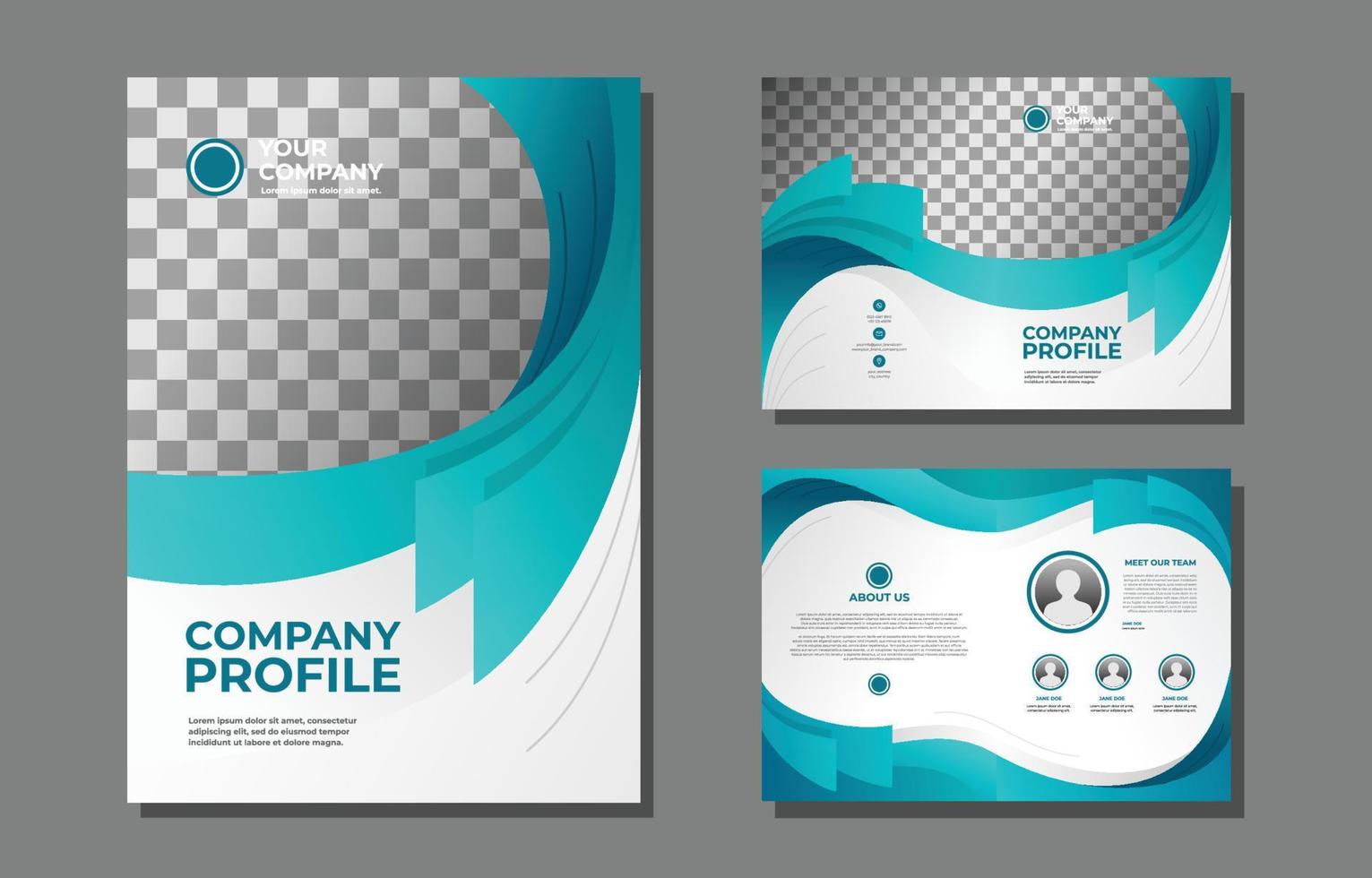 Generic Blue Company Profile vector