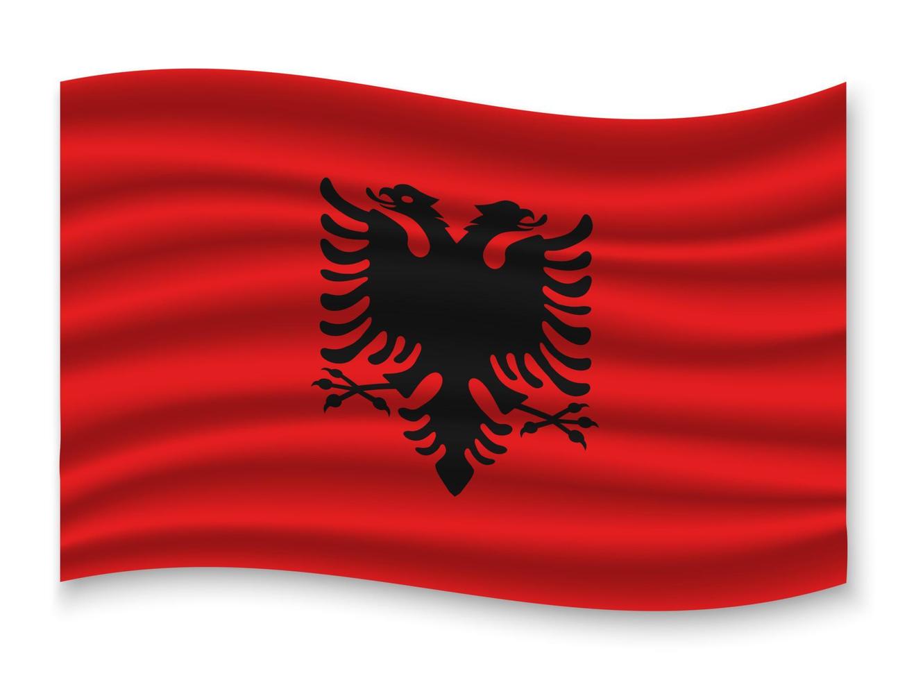 3D Waving Flag  . Vector illustration