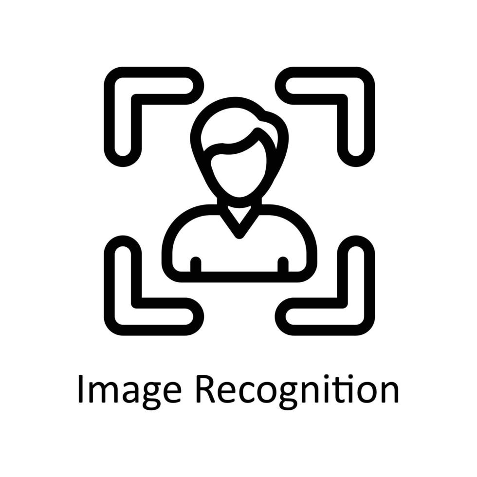 imagen reconocimiento vector contorno iconos sencillo valores ilustración valores