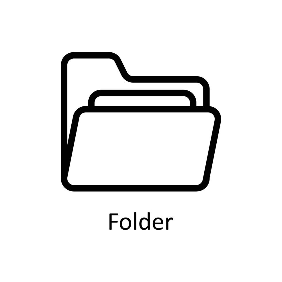 Folder Vector   outline Icons. Simple stock illustration stock