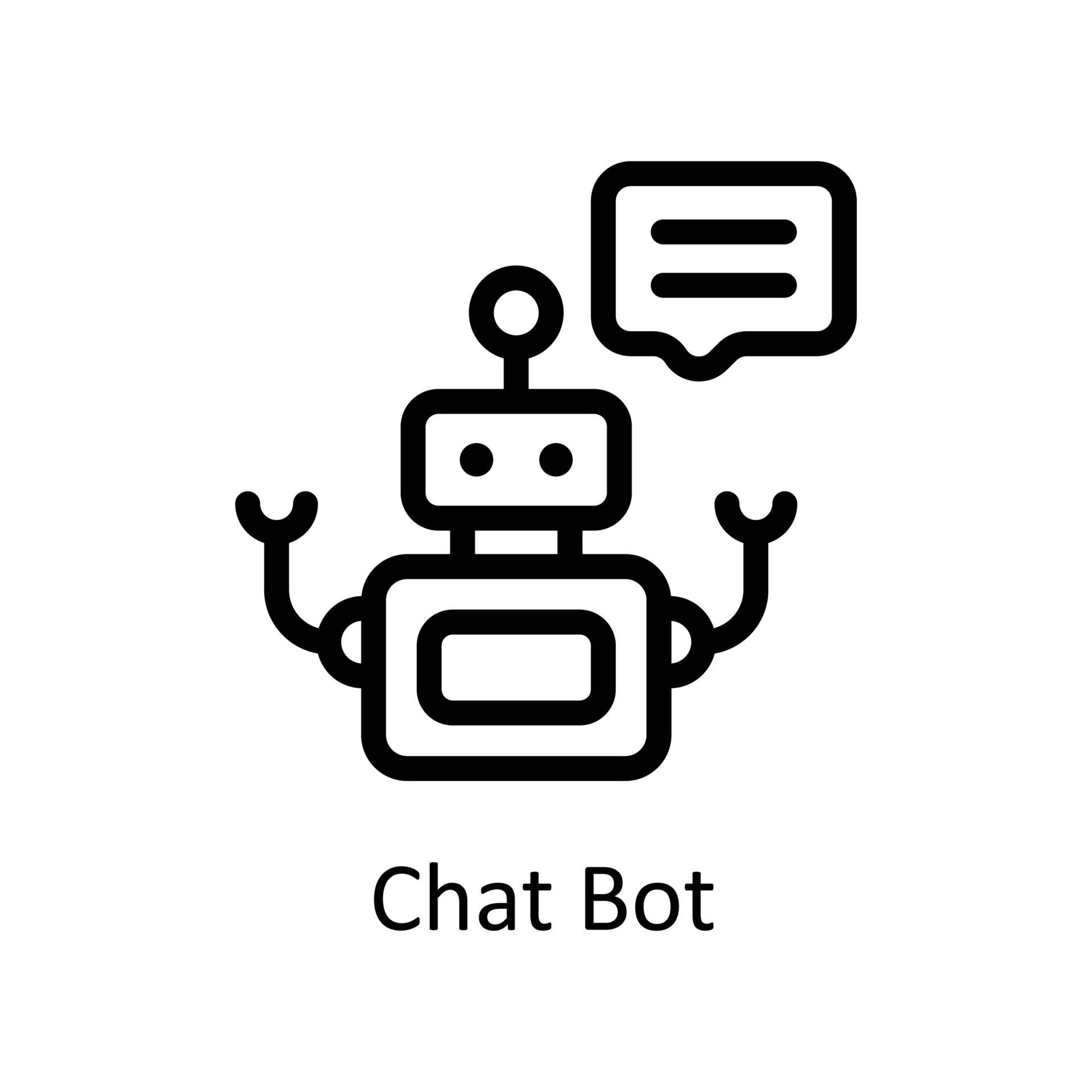 Chat Bot Vector outline Icons. Simple stock illustration stock 21828419 ...