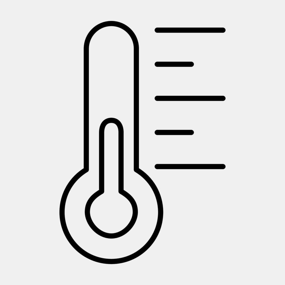 Icon temperature. Weather elements symbol. Icons in line style. Good for prints, web, smartphone app, posters, infographics, logo, sign, etc. vector